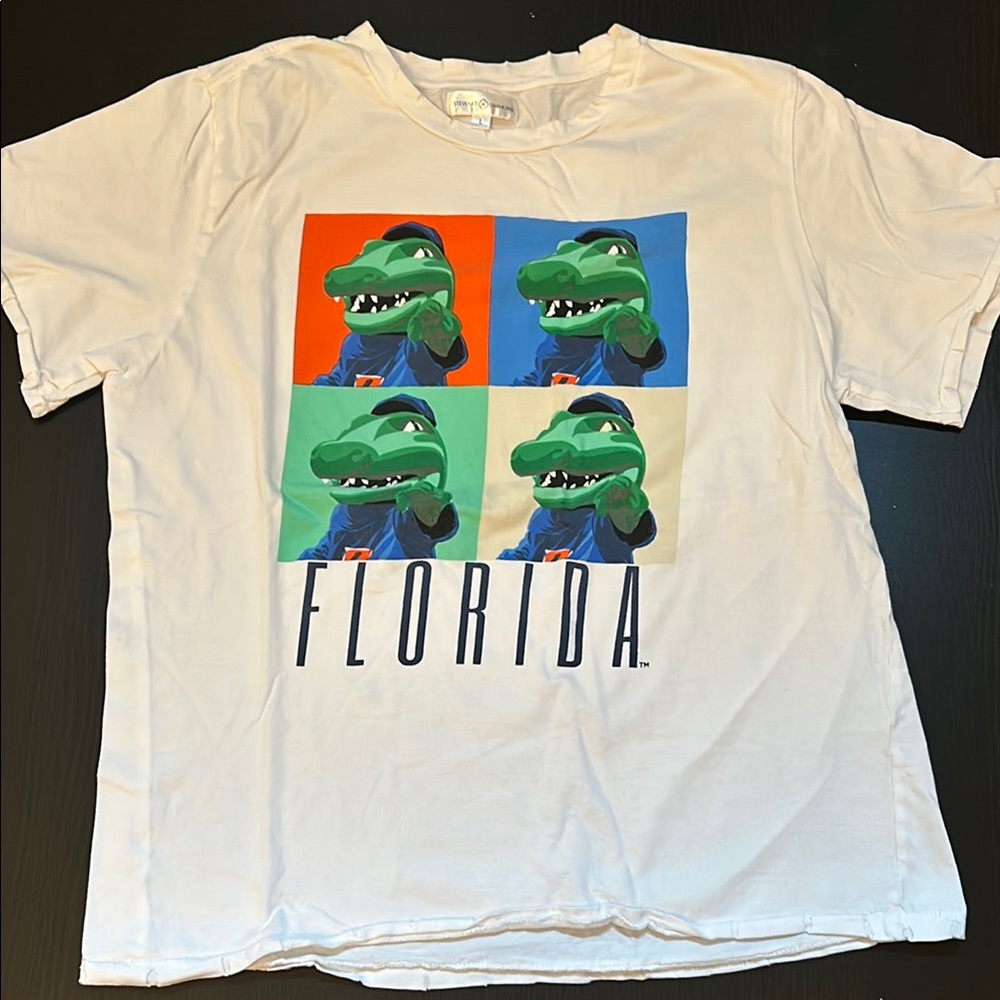 White Florida Gator Albert Graphic T-Shirt